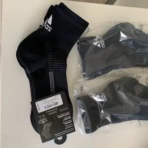 Adidas 2 pair quarter socks. Shoe size